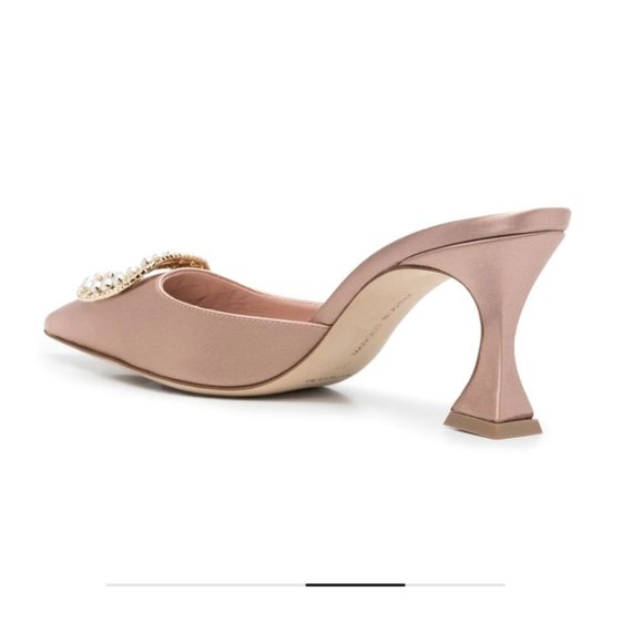 Manolo Blahnik Pearl Fabetamu Mule 38.5 - Picture 4 of 15